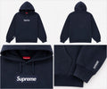 Suprême box logo hoodie navy blue
